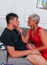 Younger fellow loves staring at the ass of the mature slut