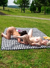 Hairy Milf Licking Pussy Outdoors