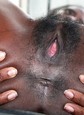 Hairy Ebony Babe Outdoor Pussy Pics