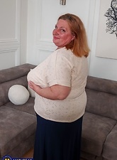 Busty Milf And Brunette Lesbian Sofa Gallery