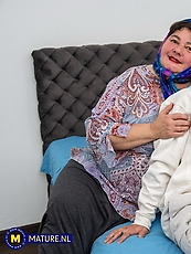 Chubby granny teasing and taking control