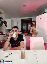 Coming home from work and immediately getting fucked