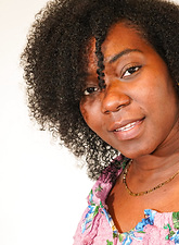 Curvy Ebony Babe Nude Pics With Hairy Pussy