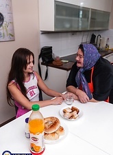 Gilf and Babe Kitchen Pussy Licking Pics