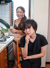 Naked Mature Woman Kitchen Tease Gallery