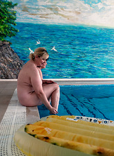 Nude Mature MILF Sauna Pool Group