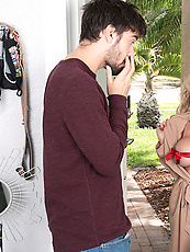 Mature nude blonde milf with natural tits in spread pose